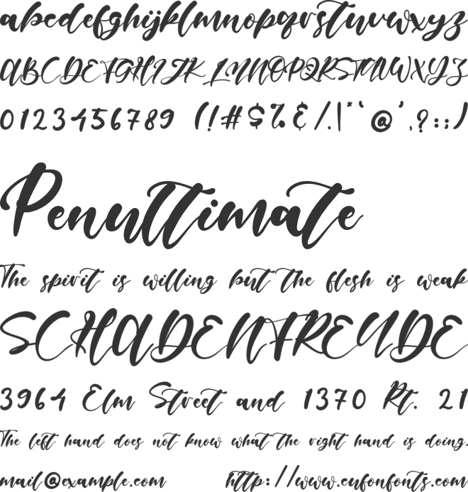 Handy Mattea font preview