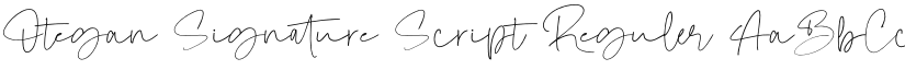 Otegan Signature Script Reguler font