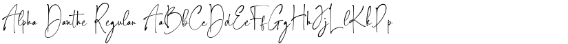 Alpha Danthe Regular font
