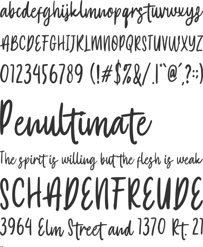 Langgom font preview