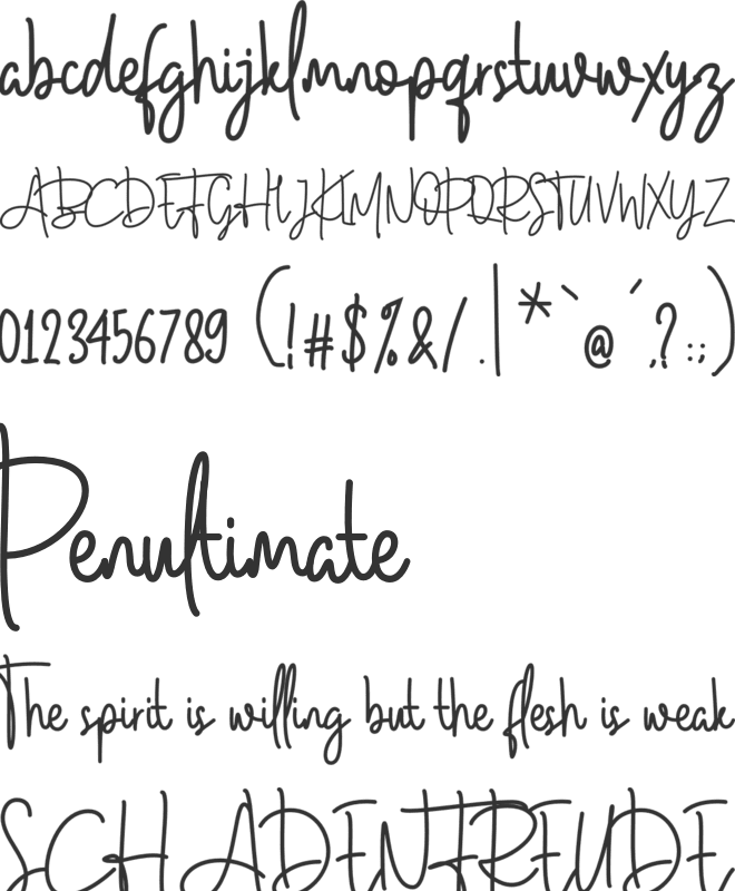 Mowgli Script font preview