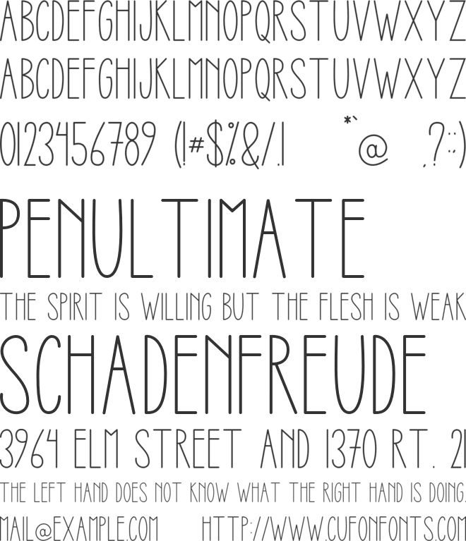 GREEN_CORNER font preview