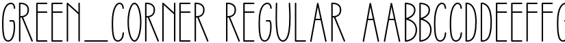 GREEN_CORNER Regular font