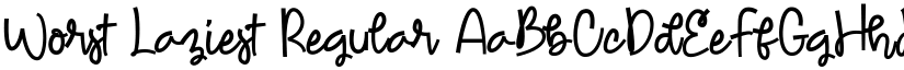 Worst Laziest Regular font