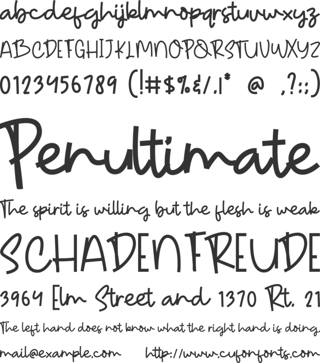 Christina Tameni font preview