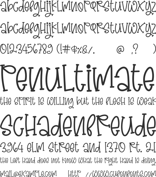 Baby Orchid font preview