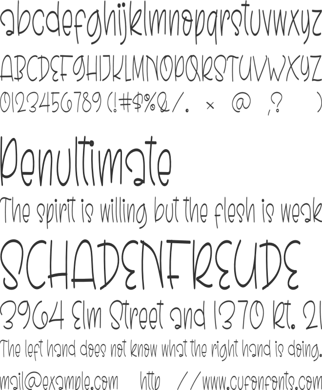 Banana Boe font preview