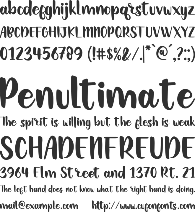 Goody Buttie font preview
