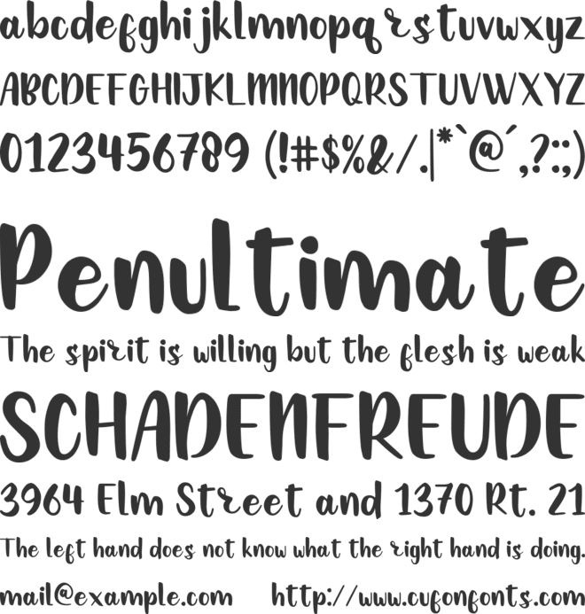 Goody Buttie font preview