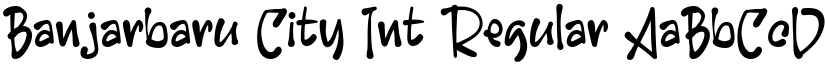 Banjarbaru City Int Regular font