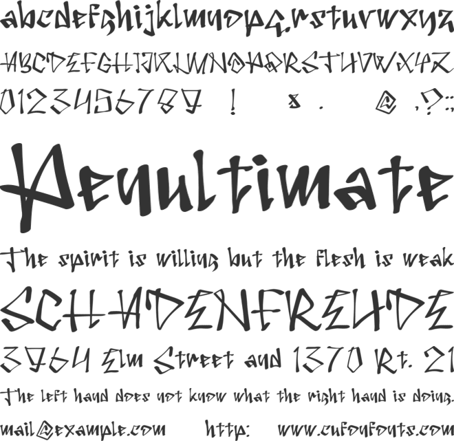 Surakarta City font preview