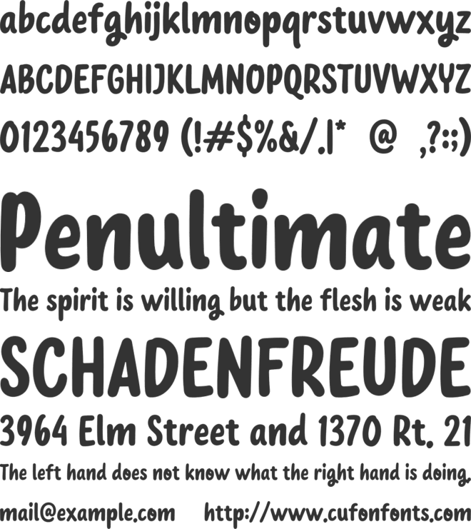 Bayola font preview