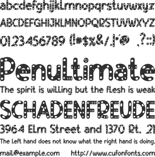 One Donut font preview