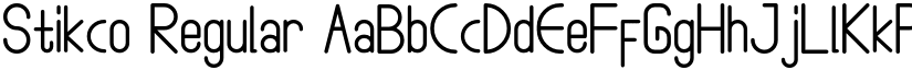 Stikco Regular font