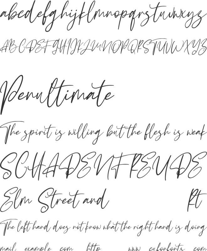 Vellizta Free font preview