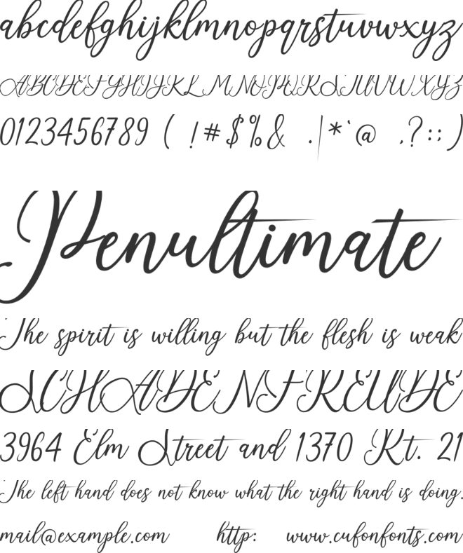 Rosallia font preview