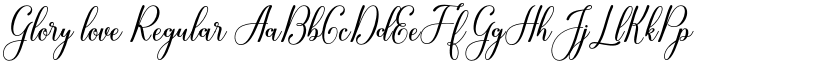 Glory love Regular font