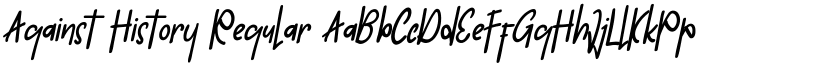Against History Regular font