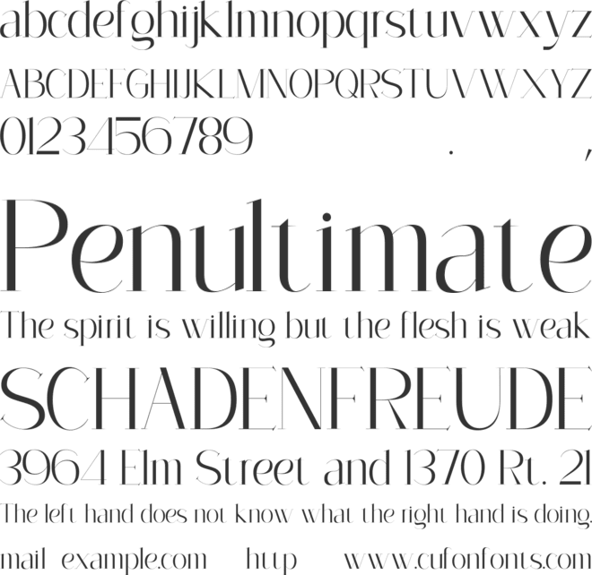 Camilen font preview