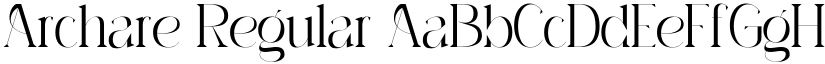 Archare Regular font
