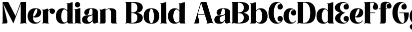 Merdian Bold font