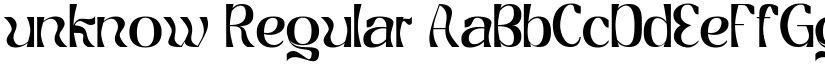 unknow Regular font