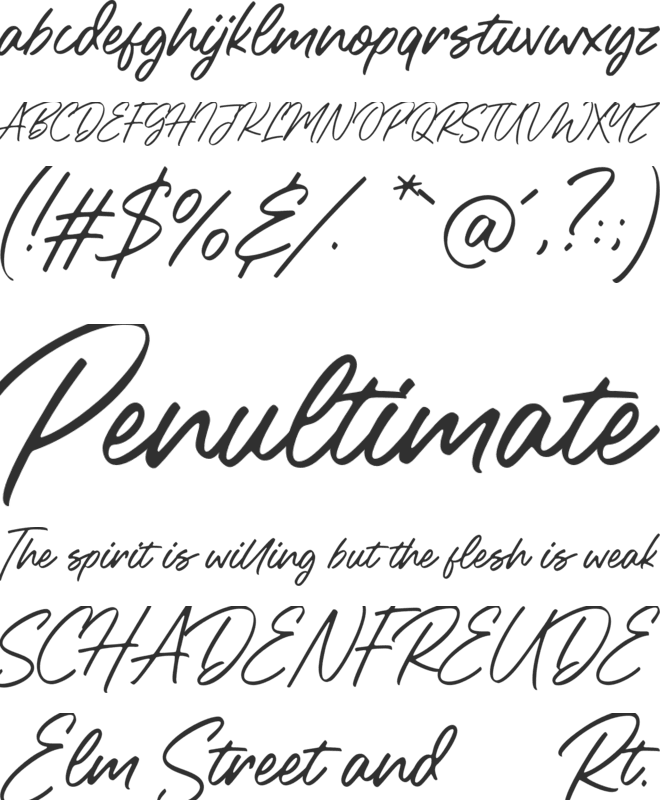 Micholate font preview