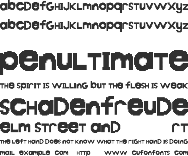 ACG font preview