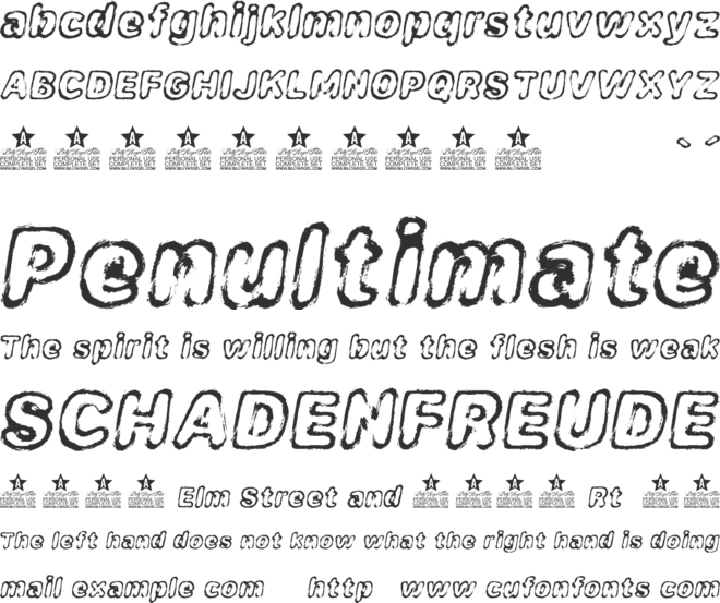 BobCat  Personal Use font preview