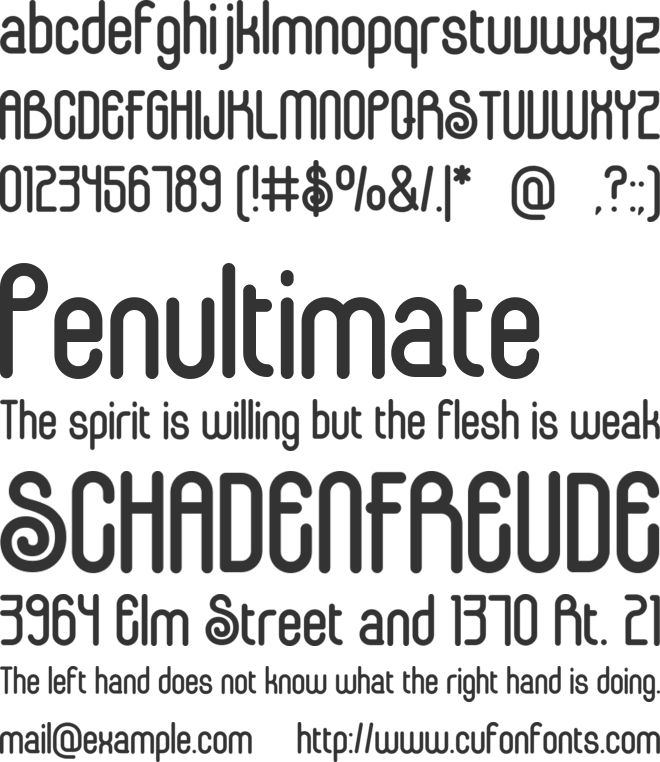 Mountogen font preview