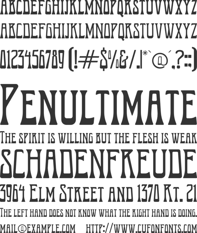 SAGITARION font preview
