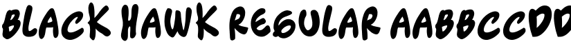 BLACK HAWK Regular font