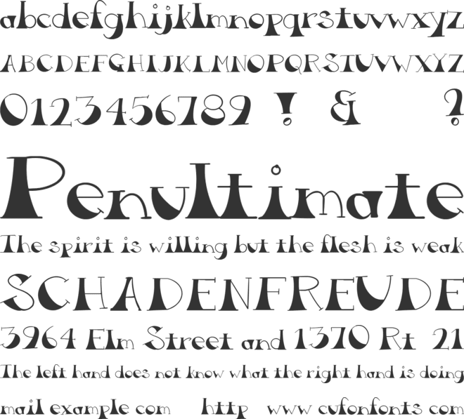 Porridge font preview