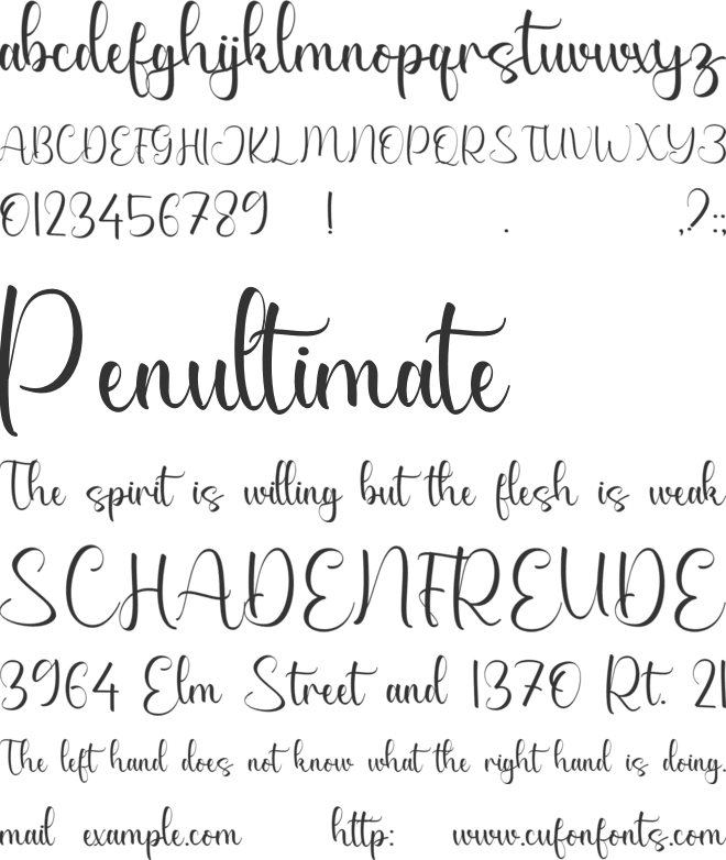 Kimberly font preview