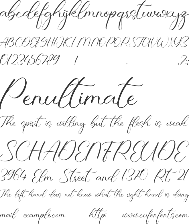 Sandyrson font preview