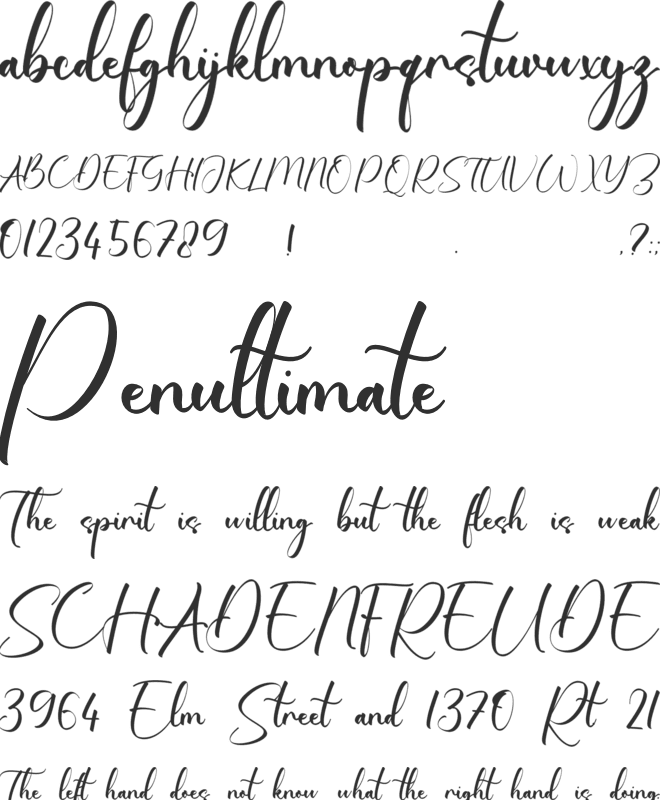Syrienta font preview