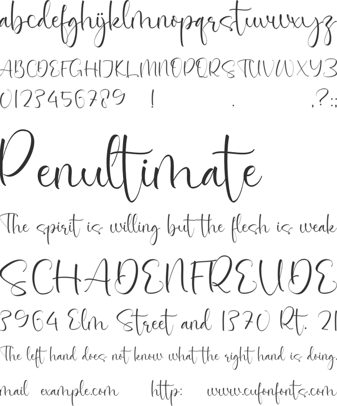 Mather font preview