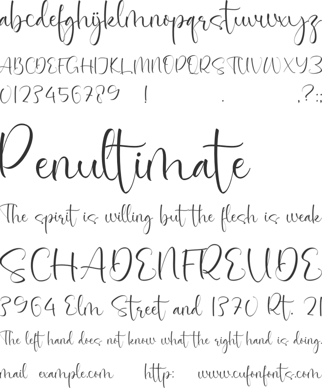 Mather font preview