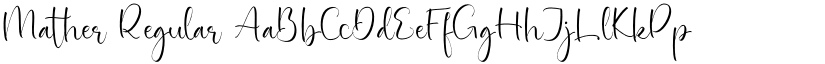 Mather Regular font
