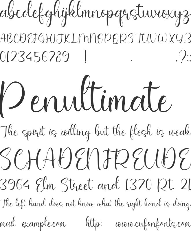 Pinokiyo font preview