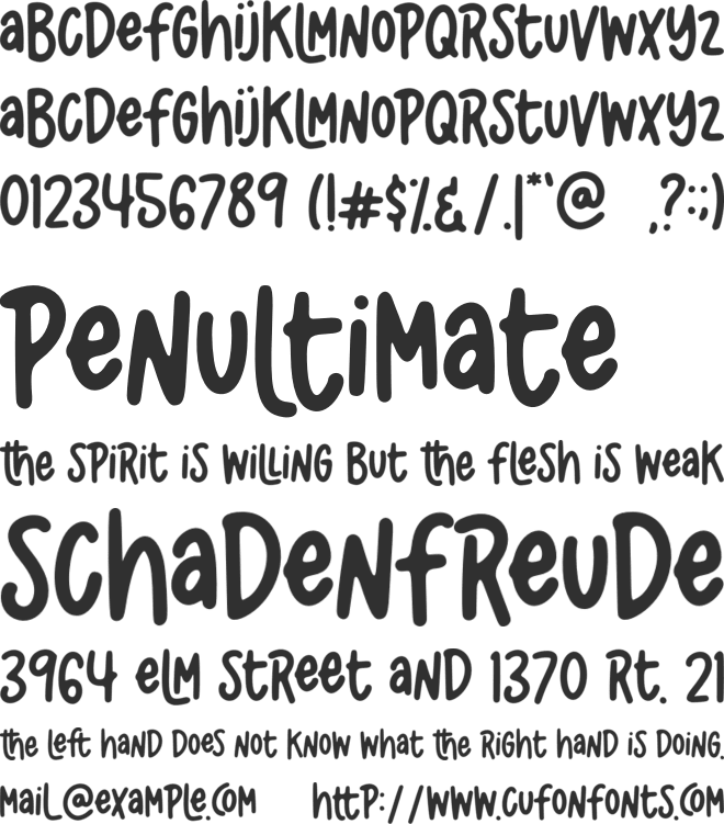 California Vibes font preview