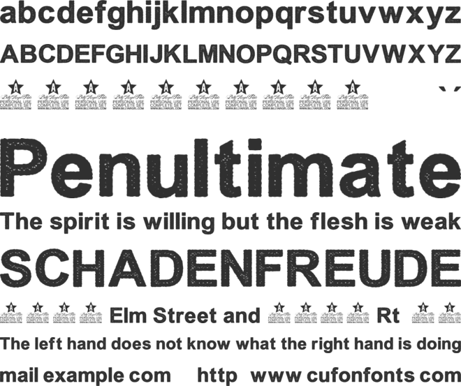 Dailymirror Personal Use font preview
