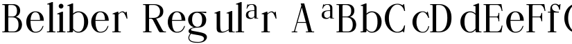 Beliber Regular font