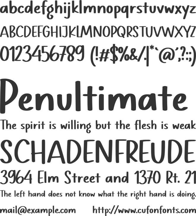 Mangoberry font preview