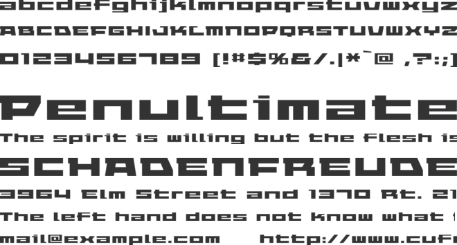 Elephant K font preview