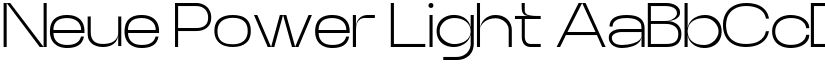 Neue Power Light font