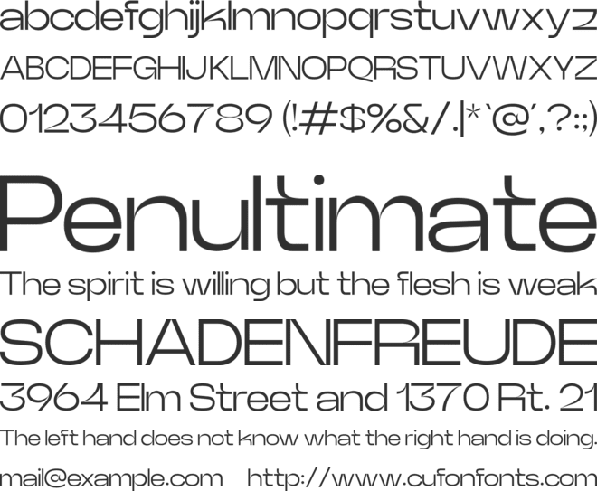 Neue Power font preview