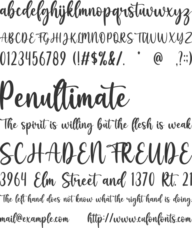 Soulmate font preview