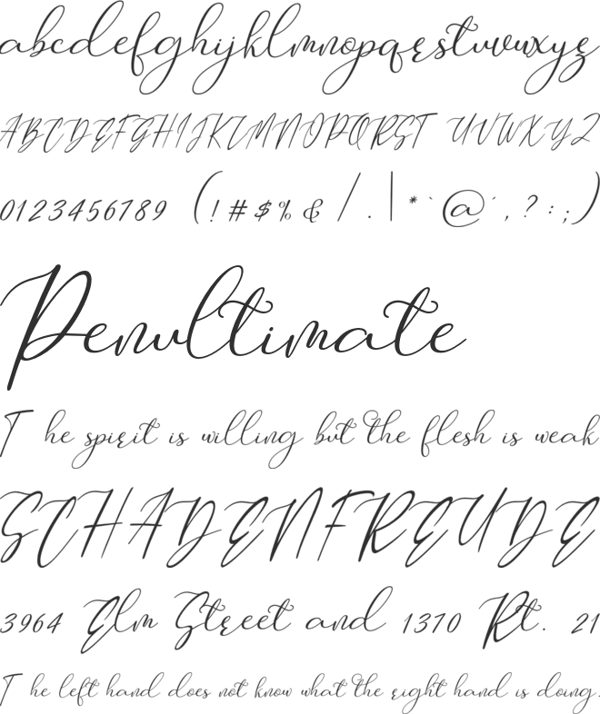 Anattasya font preview
