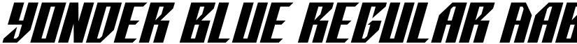 Yonder Blue Regular font